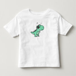 かわいいティラノサウルスが音楽を演奏🎵 トドラーTシャツ