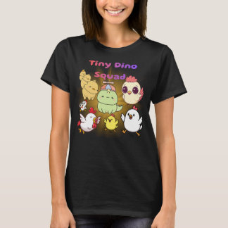 かわいいティラノサウルスの小さな恐竜のデザイン Tシャツ