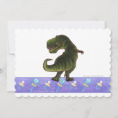 かわいいティラノサウルスの赤ちゃんシャワー 招待状 (裏面)