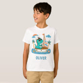 かわいいティラノサウルス船長 Tシャツ (正面フル)