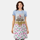 かわいいティーカップとパタかわいらしーンエプロン エプロン (着用した状態)