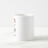 かわいいティーカップと花 コーヒーマグカップ (中央)