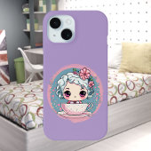 かわいいティーカップの人形のiPhone/iPadケース iPhone 15ケース