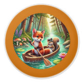 かわいいティーカップ動物愛好家 セラミックノブ (正面)