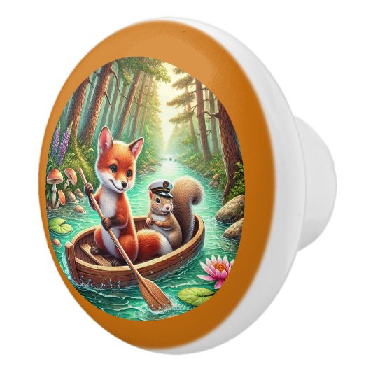 かわいいティーカップ動物愛好家 セラミックノブ (右)