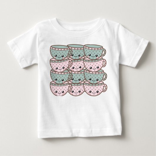かわいいティーカップ ベビーTシャツ (正面)