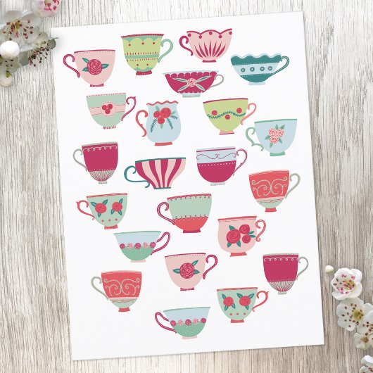 かわいいティーカップ ポストカード