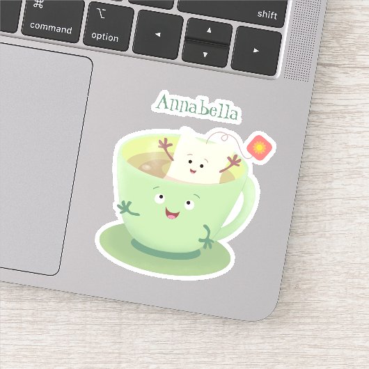 かわいいティーバッグ カップ カートゥーン ユーモア キャラクター シール (詳細)