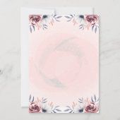 かわいいティーポットフローラティーパーティーベビーシャワー 招待状 (裏面)