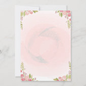 かわいいティーポット春の花ベビーシャワー 招待状 (裏面)