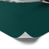 かわいいティール(緑がかった色)の日の死んだ砂糖スカルフクロウ ポスター (角)