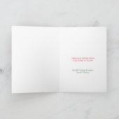 かわいいティール（緑がかった色）ピンクのクリスマスライトホリデーフォト カード (内部)