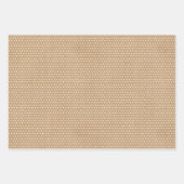 かわいいティール(緑がかった色)ブルーグリーンフローラと鹿アートパターン ラッピングペーパーシート (正面2)