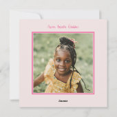 かわいいティー感覚の教室の写真バレンタインデー シーズンカード (裏面)