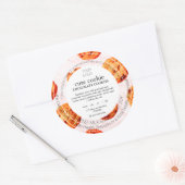 かわいいテキサス州コテージローフードラベル ラウンドシール (封筒)