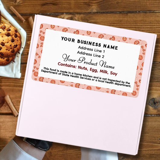 かわいいテキサス州コテージ食品法はクッキーをラベル付けする ラベル
