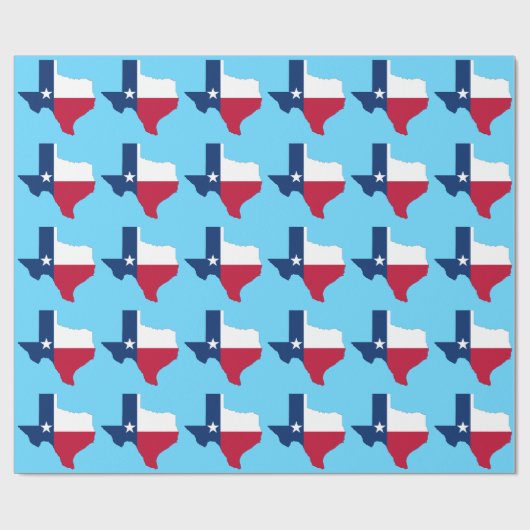 かわいいテキサス州州赤白青 ラッピングペーパー (フラット)