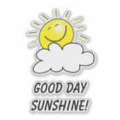 かわいいテキスト良い日の太陽の光 シール (正面)