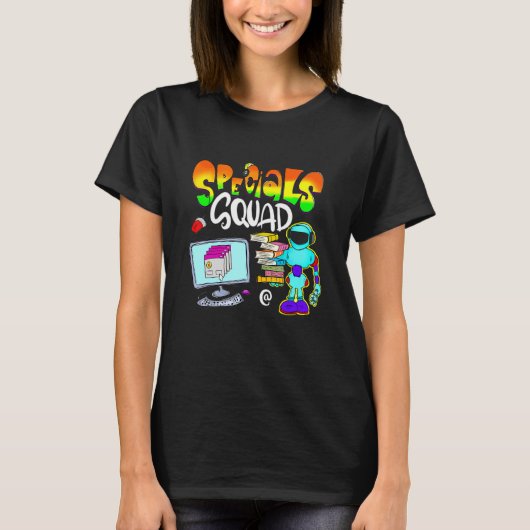 かわいいテクノロジーコンピュータの先生のバックトゥスクール1 Tシャツ (正面)