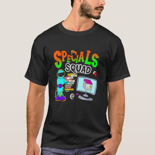 かわいいテクノロジーコンピュータの先生の学校に戻る Tシャツ (正面)
