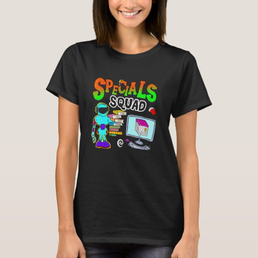 かわいいテクノロジーコンピュータ先生のバックトゥスクール Tシャツ (正面)