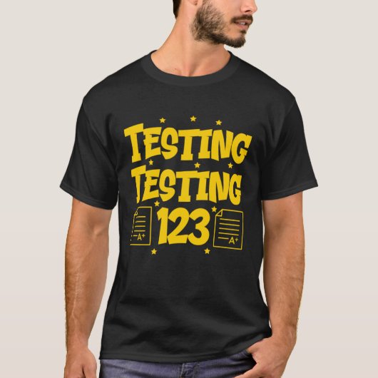 かわいいテストの日先生テストテスト123 Tシャツ (正面)