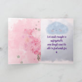 かわいいテディおもしろいバレンタインデー シーズンカード (内部)