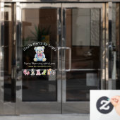 かわいいテディキッズパーティープランナー事業の看板 ウィンドウサイン (オフィスドア)