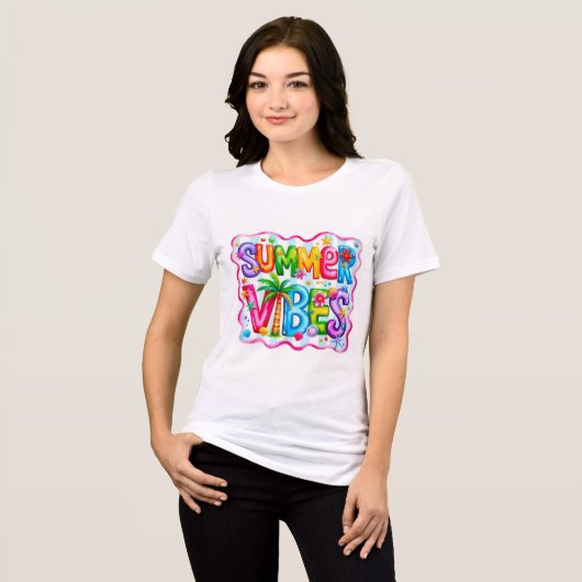 かわいいテディサマー トライブレンドTシャツ (正面全面)