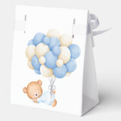 かわいいテディバルーン男の赤ちゃんシャワーサンキュー フェイバーボックス (裏面)