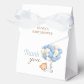 かわいいテディバルーン男の赤ちゃんシャワーサンキュー フェイバーボックス (正面)