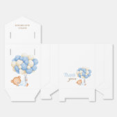 かわいいテディバルーン男の赤ちゃんシャワーサンキュー フェイバーボックス (見開き)