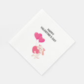 かわいいテディバレンタインデイナプキンズ スタンダードランチョンナプキン (角)