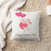 かわいいテディバレンタインデー装飾用クッション クッション (ブランケット)