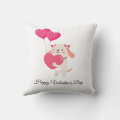 かわいいテディバレンタインデー装飾用クッション クッション (裏面)