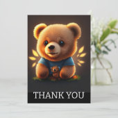 かわいいテディベアありがとう サンキューカード (スタンド正面)
