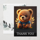 かわいいテディベアありがとう ポストカード (正面/裏面)