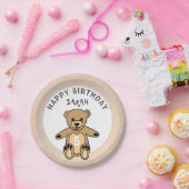かわいいテディベアおもちゃキッド誕生日 ペーパープレート (パーティー)