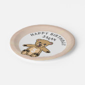 かわいいテディベアおもちゃキッド誕生日 ペーパープレート (アングル)