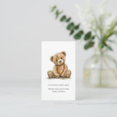 かわいいテディベアかわいい子育児デイサービスベイビーシッター 名刺 (スタンド正面)