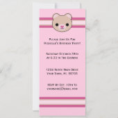 かわいいテディベアかわいい誕生日パーティの招待状 招待状 (裏面)