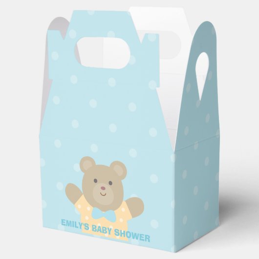 かわいいテディベアかわいい赤ちゃんエレガントシャワー フェイバーボックス (オープン)