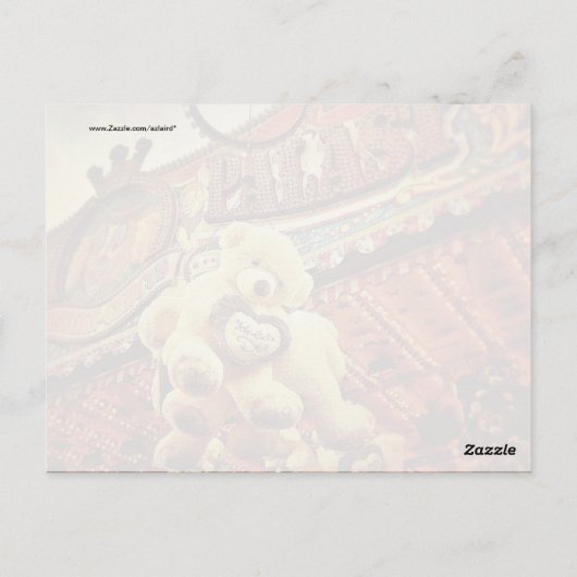 かわいいテディベアがカーニバル ポストカード (裏面)