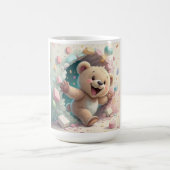 かわいいテディベアが壁を突き破る!子供部屋に最適な壁掛け時計 コーヒーマグカップ (中央)