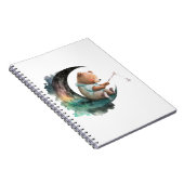 かわいいテディベアが月で、ぬいぐるみの漫画のクマ ノートブック (右側)