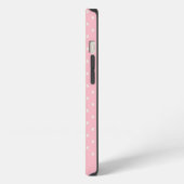  かわいいテディベアが赤いハートを持っている iPhoneケース (左側面)