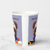 かわいいテディベアすしシェフ誕生日パーティー 紙コップ (右)