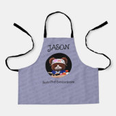 かわいいテディベアすしシェフ エプロン (正面)