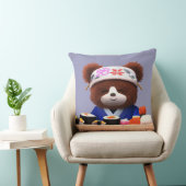 かわいいテディベアすしシェフ クッション (椅子)