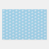 かわいいテディベアとスターズブルー ラッピングペーパーシート (正面2)